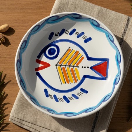 Round plate Levante De Simone Handmade sicilian pottery Round plate Levante De Simone Handmade sicilian pottery